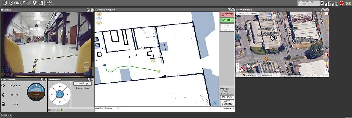 GUI interfaccia controllo robot 